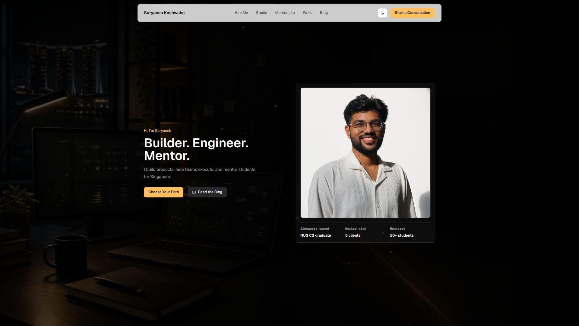 Suryansh Kushwaha Landing page
